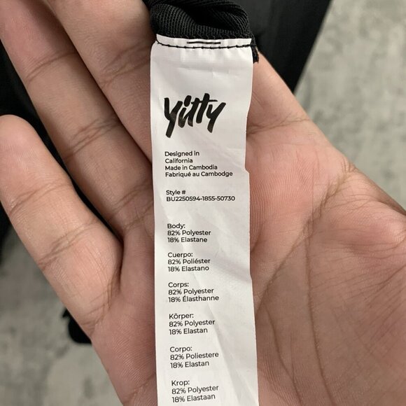 Yitty Bodysuit Womens Medium Mesh Me Smoothing Sleeved Thong Suit Black Top - Picture 8 of 12